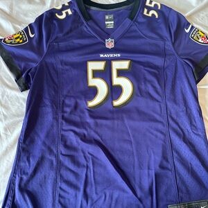 Baltimore Ravens #55 Suggs NFL On Field Purple Jersey XXL women’s